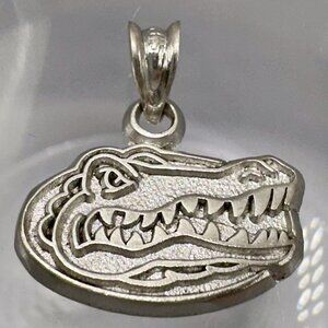 Florida Gators UF NCAA Pendant Alligator Head Logo Sterling Silver 925